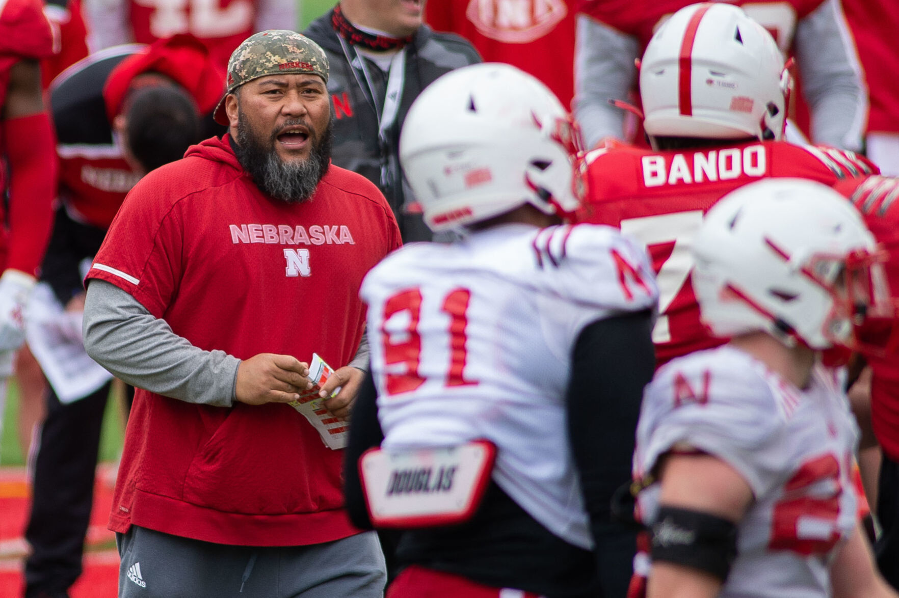 Nebraska football practice, 4.17